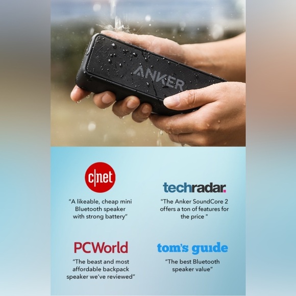 Anker Soundcore Portable Bluetooth Speaker with IPX5 Waterproof, Black - Picture 8 of 8